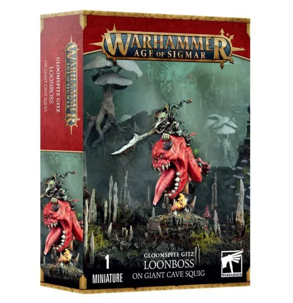 Age of Sigmar : Gloomspite Gitz - Loonboss sur Giant Cave Squig
