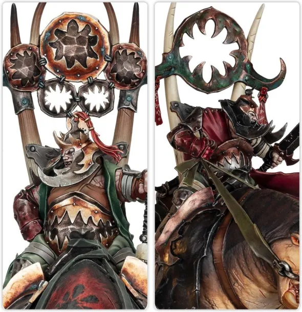 Age of Sigmar : Ogor Mawtribes - Morga l'Omnipotente, Tyran Suprême / Tyran sur Gloutocéros