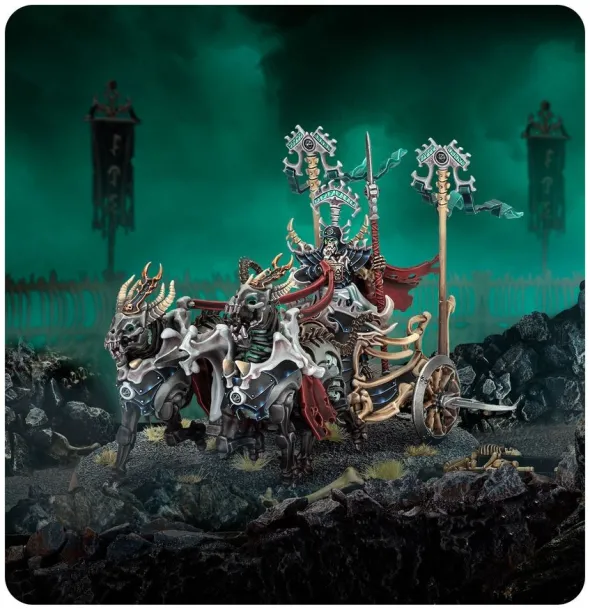 Age of Sigmar : Ossiarch Bonereapers - Suzerain-Kavalos sur Char de Guerre