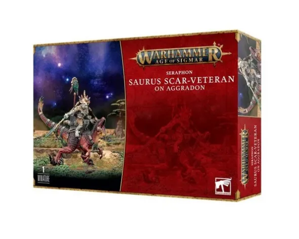 Age of Sigmar : Seraphons - Vétéran Scarifié Saurus sur Aggradon