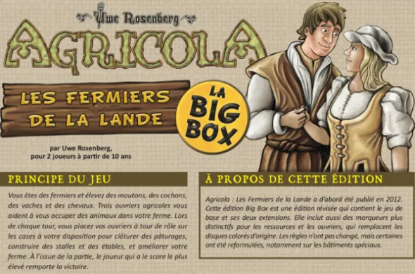 Agricola Big Box 2 Joueurs - Les Fermiers De La Lande