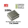 Aimants Néodymes 5x2mm – 100 Pcs