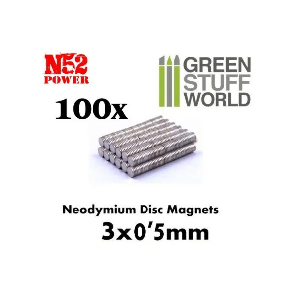Aimants Néodymes 3x0,5mm – 100 Pcs