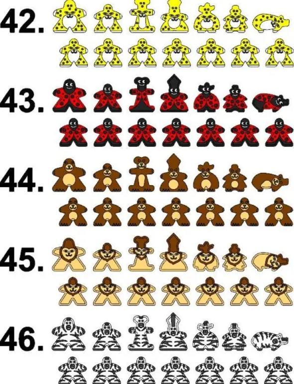 Animals set 2 - Carcassonne Big Box Meeples