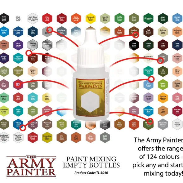 Army Painter - Flacons vides pour mélange de peinture