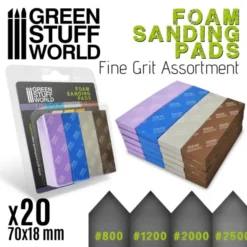 Assortiment d'Eponges de Ponçage Flexibles à Grains Fins