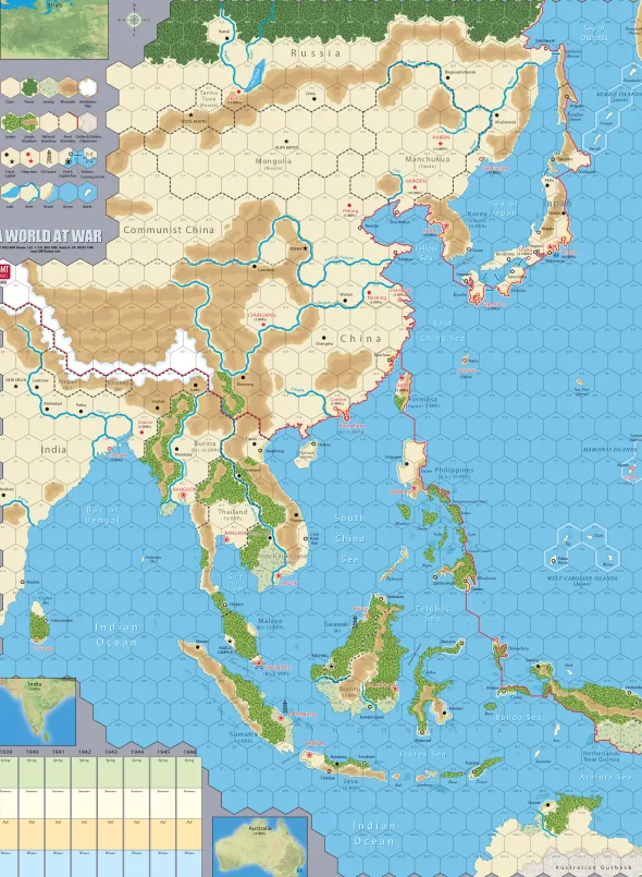A World at War - 4th Printing Mounted Maps