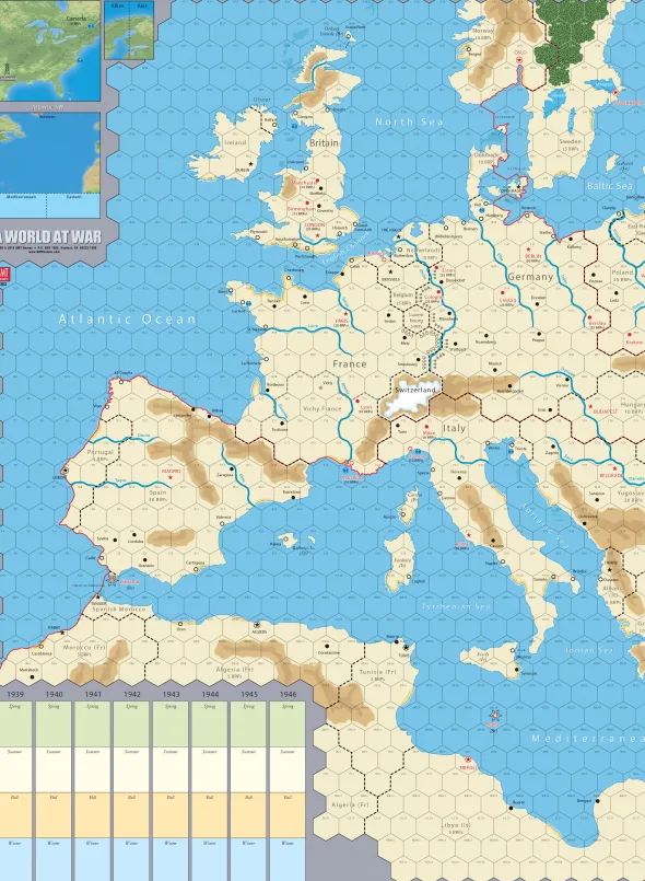A World at War - 4th Printing Mounted Maps