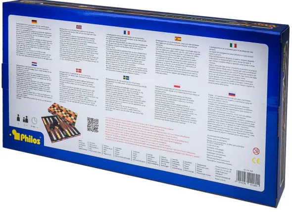 Backgammon Fourni - Fermeture Magnétique - Large 45x21 cm