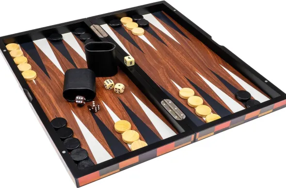 Backgammon Fourni - Fermeture Magnétique - Large 45x21 cm