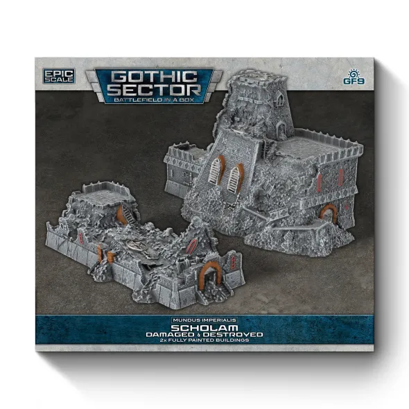 Battlefield in a Box: Mundus Imperialis - Scholam (Damaged and Destroyed)
