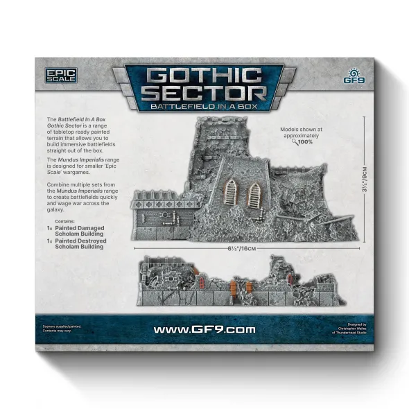 Battlefield in a Box: Mundus Imperialis - Scholam (Damaged and Destroyed)