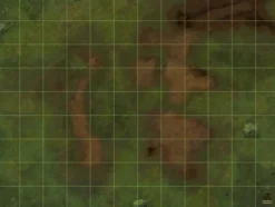Battlemap Prairie 90x67,5cm avec quadrillage