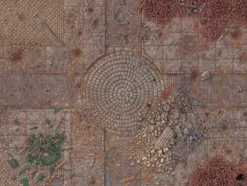 Battlemap Ville 120x90 cm avec quadrillage