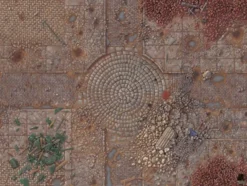 Battlemap Ville 90x67,5cm sans quadrillage
