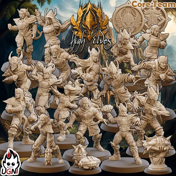 BB - Ugni Miniatures - High Elves Team
