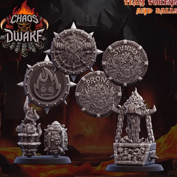 BB - Ugni Miniatures - Magma Chaos Dwarf Team