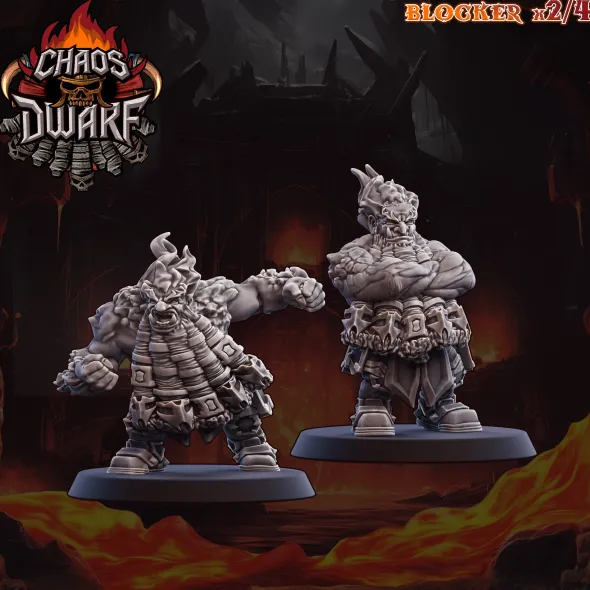 BB - Ugni Miniatures - Magma Chaos Dwarf Team