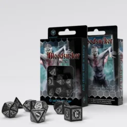 Bloodsucker black & Silver Dice Set