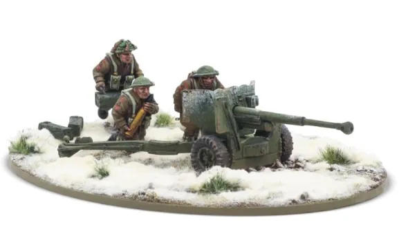 Bolt Action - British - 6 pdr Anti-tank Gun with British Infantry (Winter) Crew