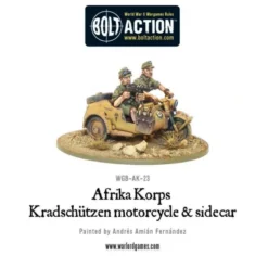 Bolt Action - German - Afrika Korps Kradschutzen Motorcycle & sidecar