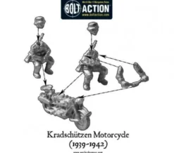 Bolt Action - German - Afrika Korps Kradschutzen Motorcycle