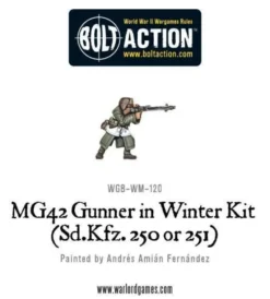 Bolt Action - German - MG42 Gunner in Winter kit (Sd.Kfz 250 or 251)
