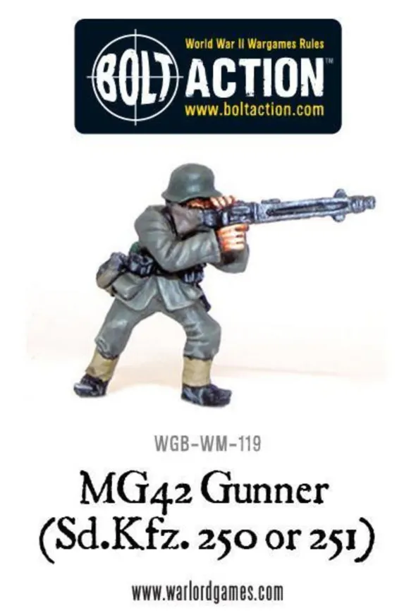 Bolt Action - German - MG42 Gunner (Sd.Kfz 250 or 251)