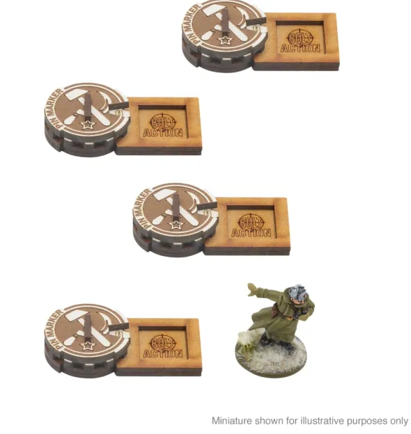 Bolt Action - MDF Unit Pin Markers - Soviet Union
