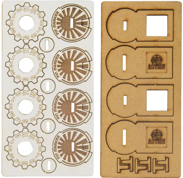Bolt Action - MDF Unit Pin Markers - Japan