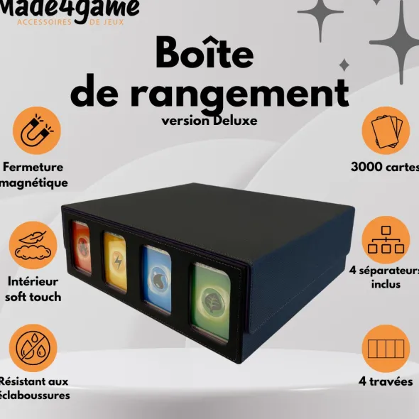 Boîte de rangement 4XL pour cartes (3000) - avec 4 emplacements top loader