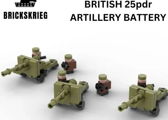 Brickskrieg - British 25pdr Artillery Battery