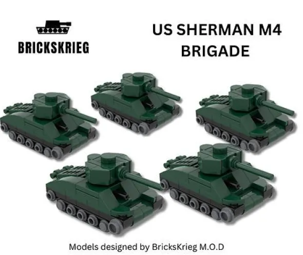 Brickskrieg - US Sherman M4 - Brigade