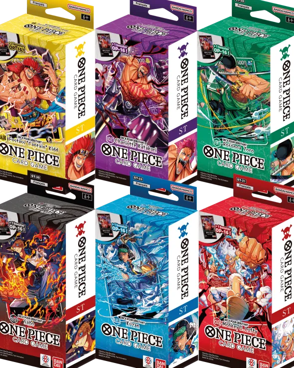 Bundle One Piece Le Jeu de Cartes : 6 Decks pour Débutant 31 à 36