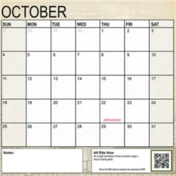 Calendar Of Many Adventures 2026
