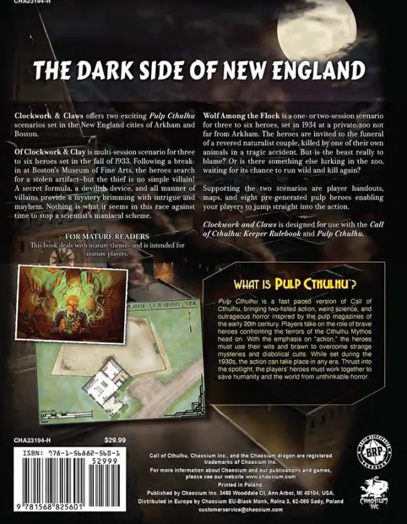 Call of Cthulhu 7th Ed - Pulp Cthulhu: Clockwork and Claws
