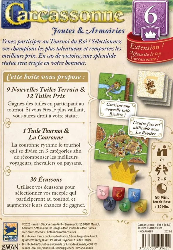 Carcassonne : Extension 6 - Joutes & Armoiries