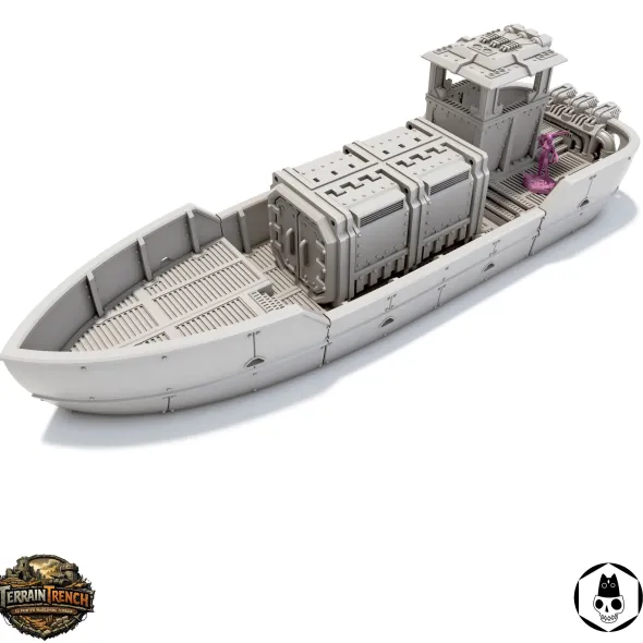 Cargo Ship with Containers - Wargame Vehicle