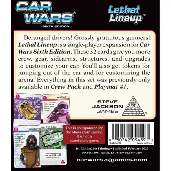Car Wars: Lethal Lineup