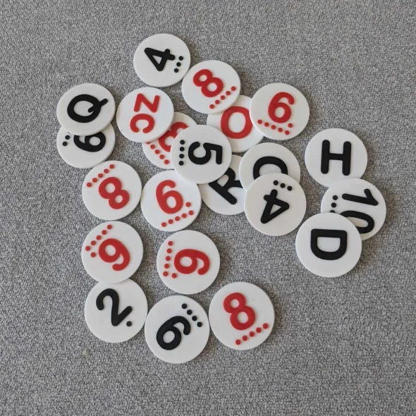 Catan - Jetons nombres et lettres 3D