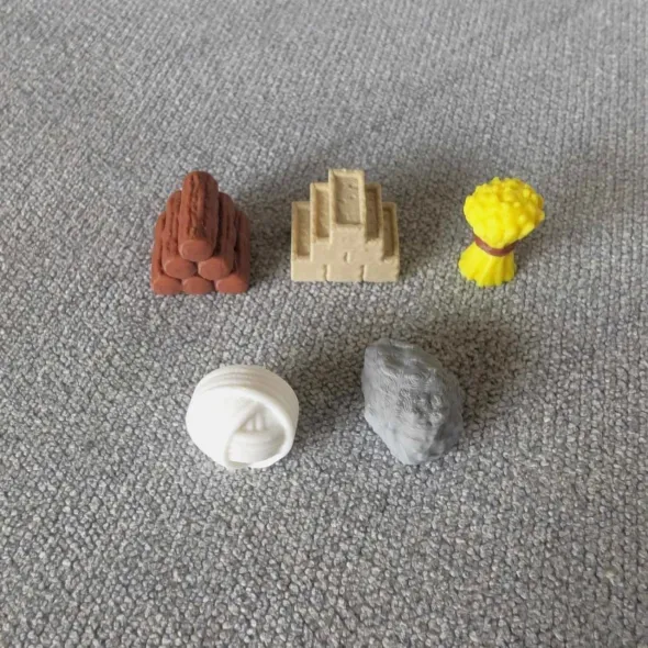 Catan - 5/6 joueurs Jetons de ressource 3D