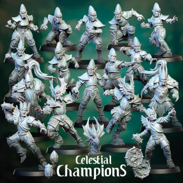 Celestial Champions (sans plumes) - Équipe d'Haut-Elfes