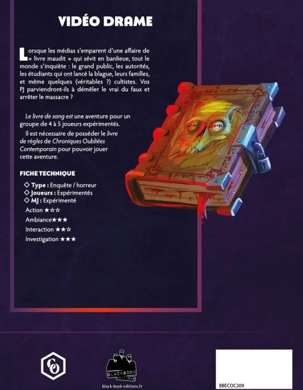 Chroniques Oubliées : Contemporain 2 - Le Livre de Sang