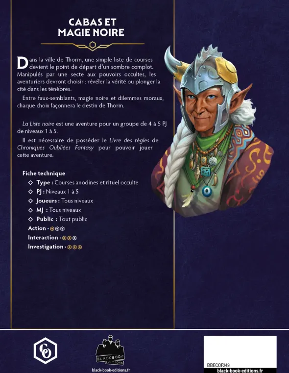 Chroniques Oubliées Fantasy 2e édition - La Liste Noire