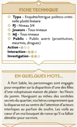 Chroniques Oubliées Fantasy 2e édition - La Brûlure du Jasmin