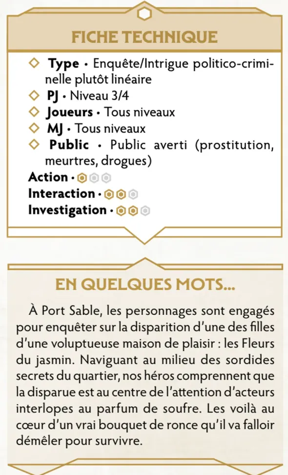 Chroniques Oubliées Fantasy 2e édition - La Brûlure du Jasmin