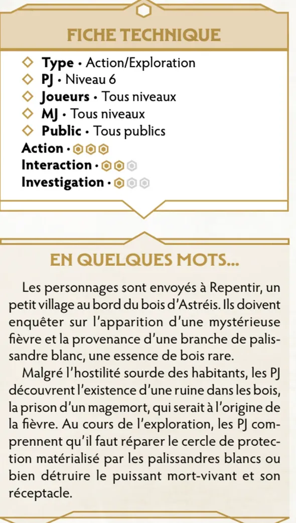 Chroniques Oubliées Fantasy 2e édition - Coup de Théatre à Ferrance