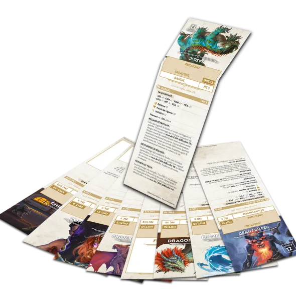 Chroniques Oubliées Fantasy 2e édition - Mémentos de PNJ + monstres des scénarios du livre de base