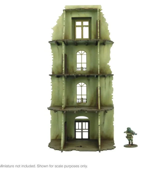 City in Ruins - 4 Storey Building Facade