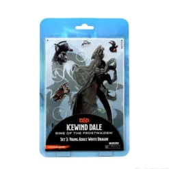 D&D - Icewind Dale: Rime of the Frostmaiden 2D Minis - Young Adult White Dragon